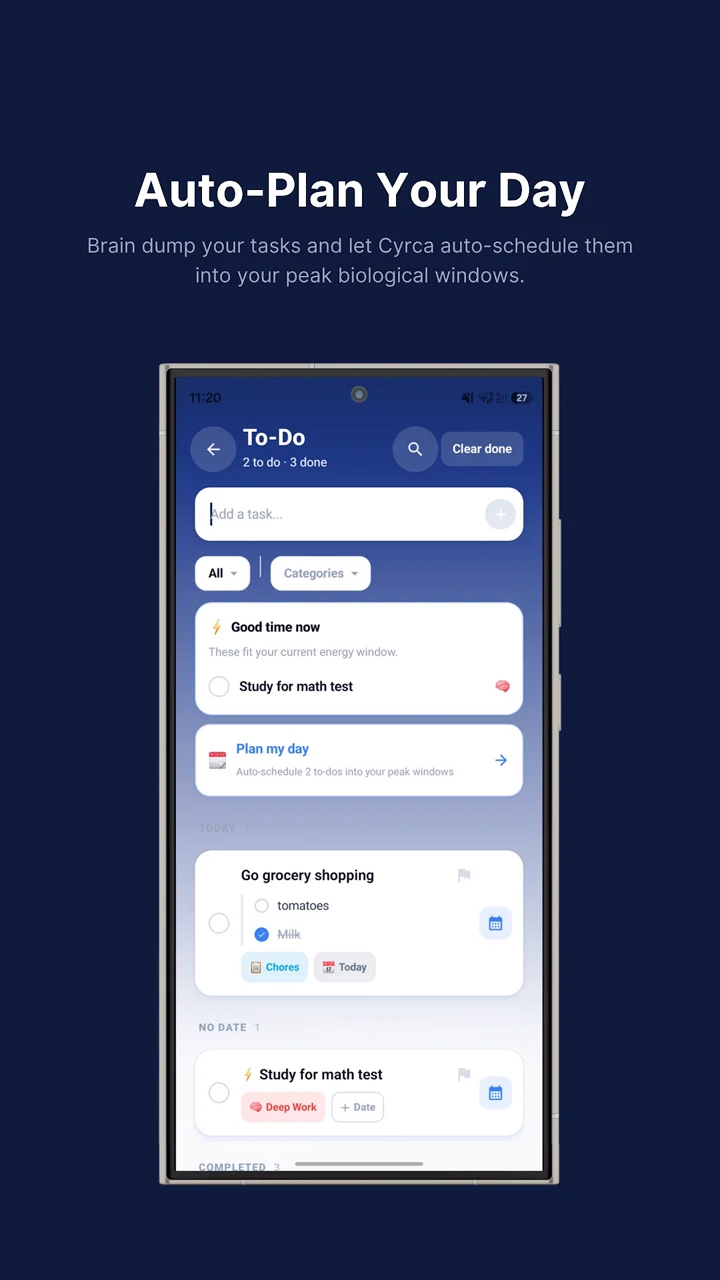 Cyrca: your day auto-planned around your energy